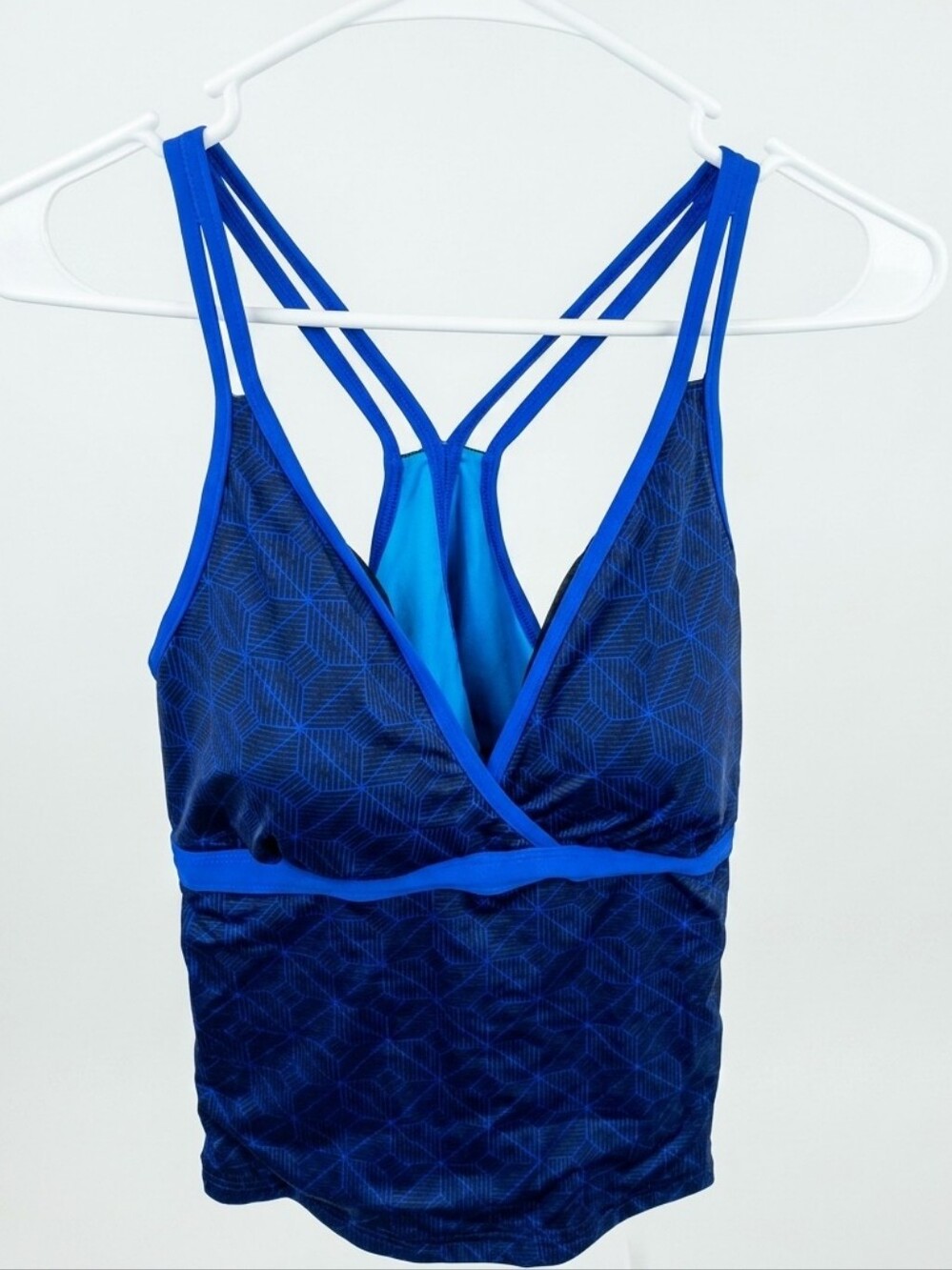 L.L. Bean Geometric Print Swim Tankini Top - Size 16